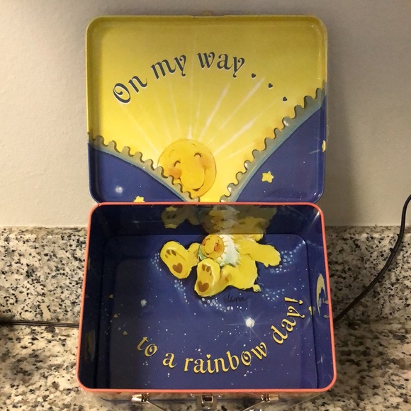 Care Bears tin box by rix painted inside rainbow sunshine sun - Picture 8 of 8
